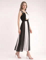 Black And White Gown Dress