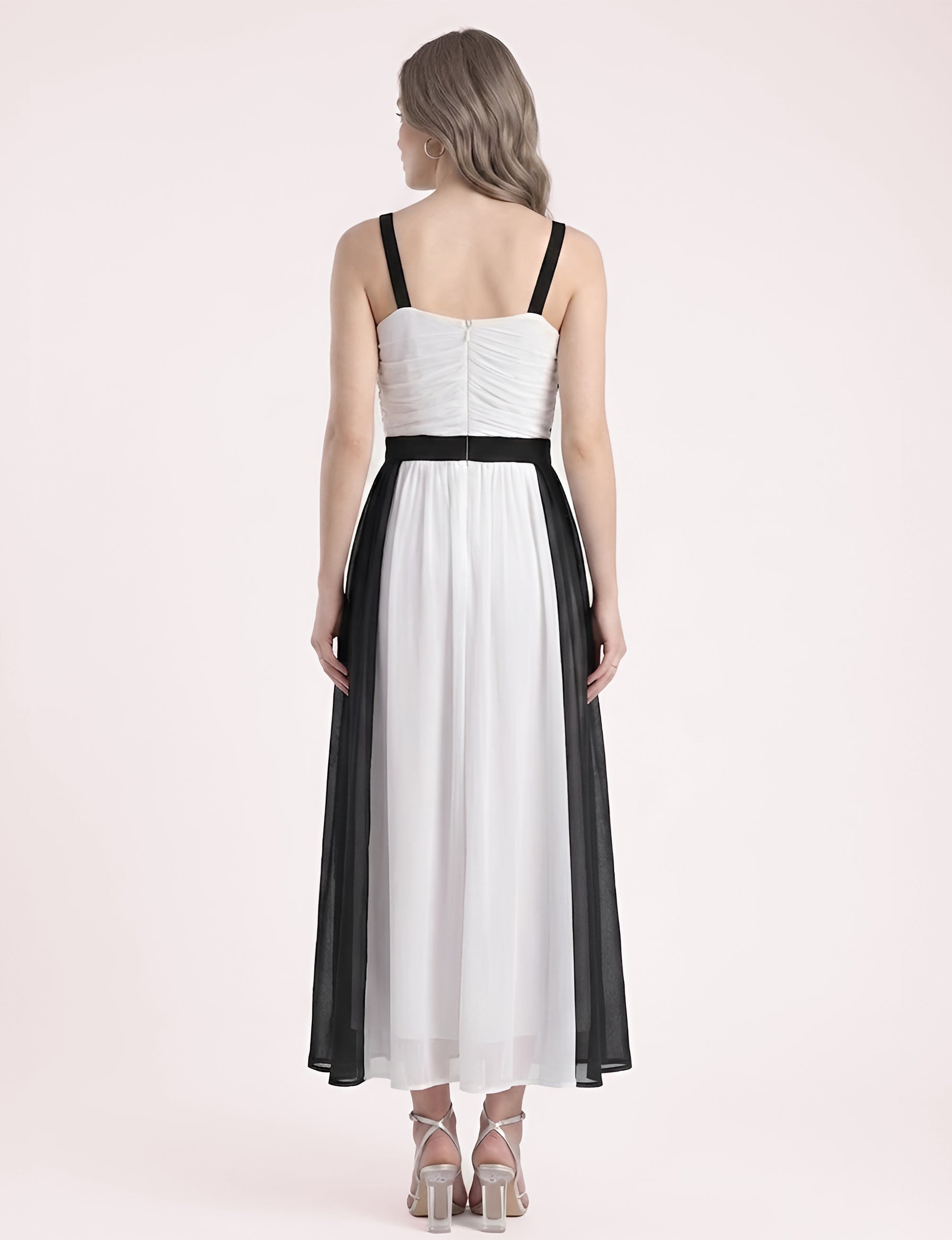 Black And White Gown Dress