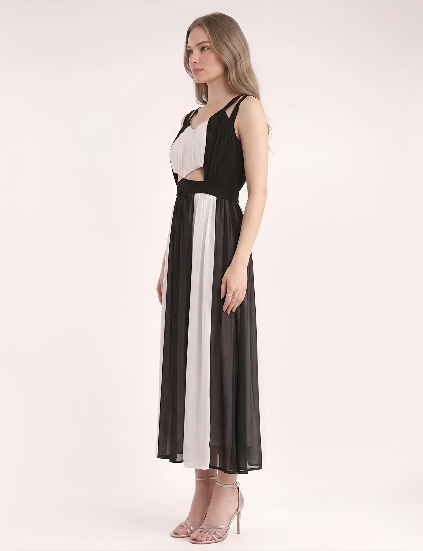 Black And White Gown Dress