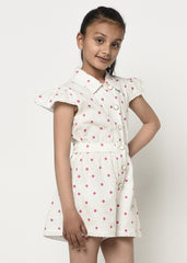 Pink & White Polka Dots Playsuit