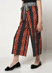Floral Dots Striper Trouser