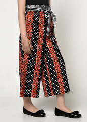 Floral Dots Striper Trouser