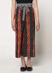 Floral Dots Striper Trouser