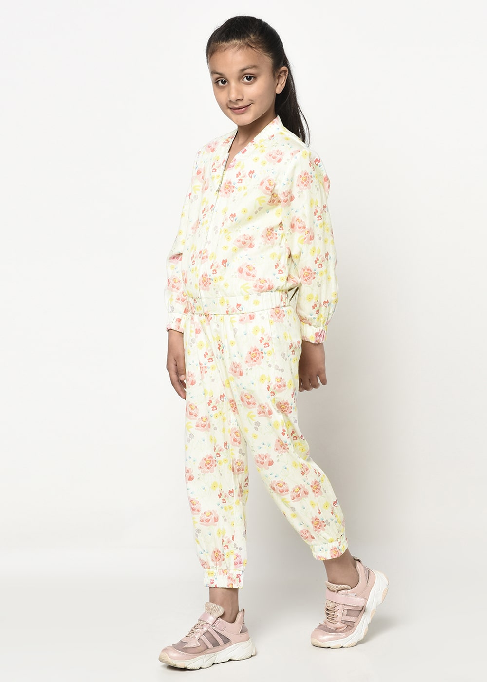 Floral Printed Jacket-Jogger Set