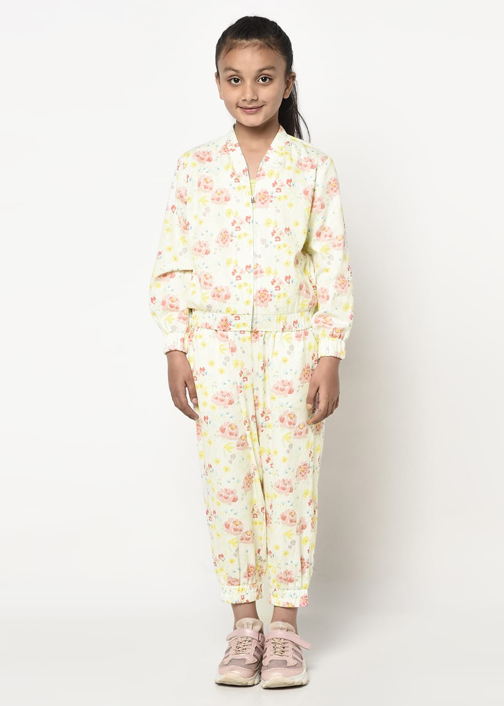 Floral Printed Jacket-Jogger Set