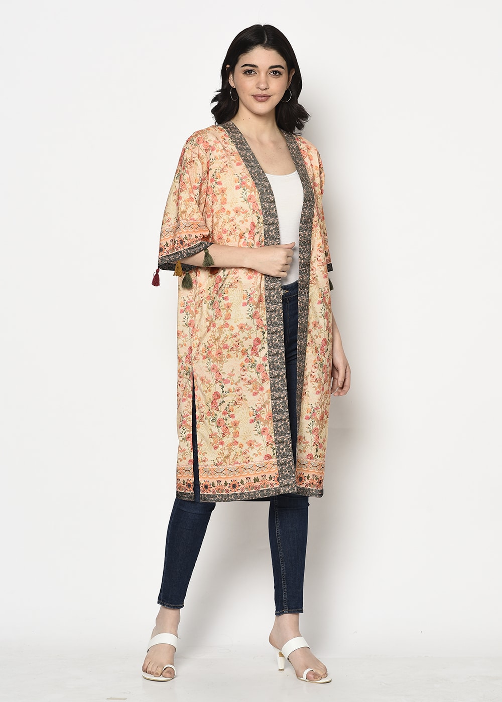 Scarf Printed Shrug