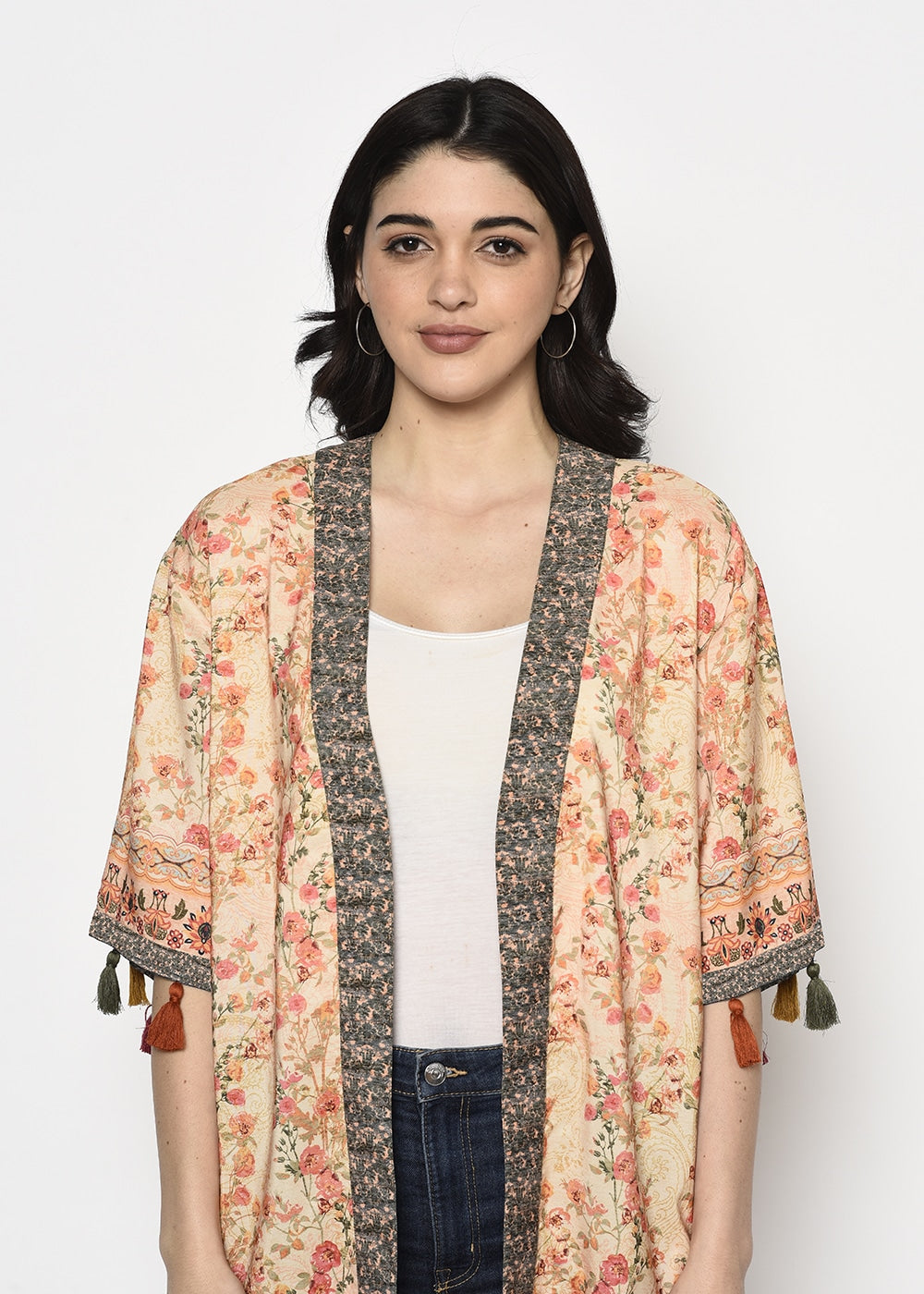 Scarf Printed Shrug
