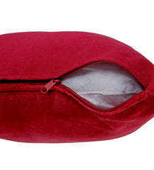 Set of 3 Red Velvet 40x40 CM Cushion Covers