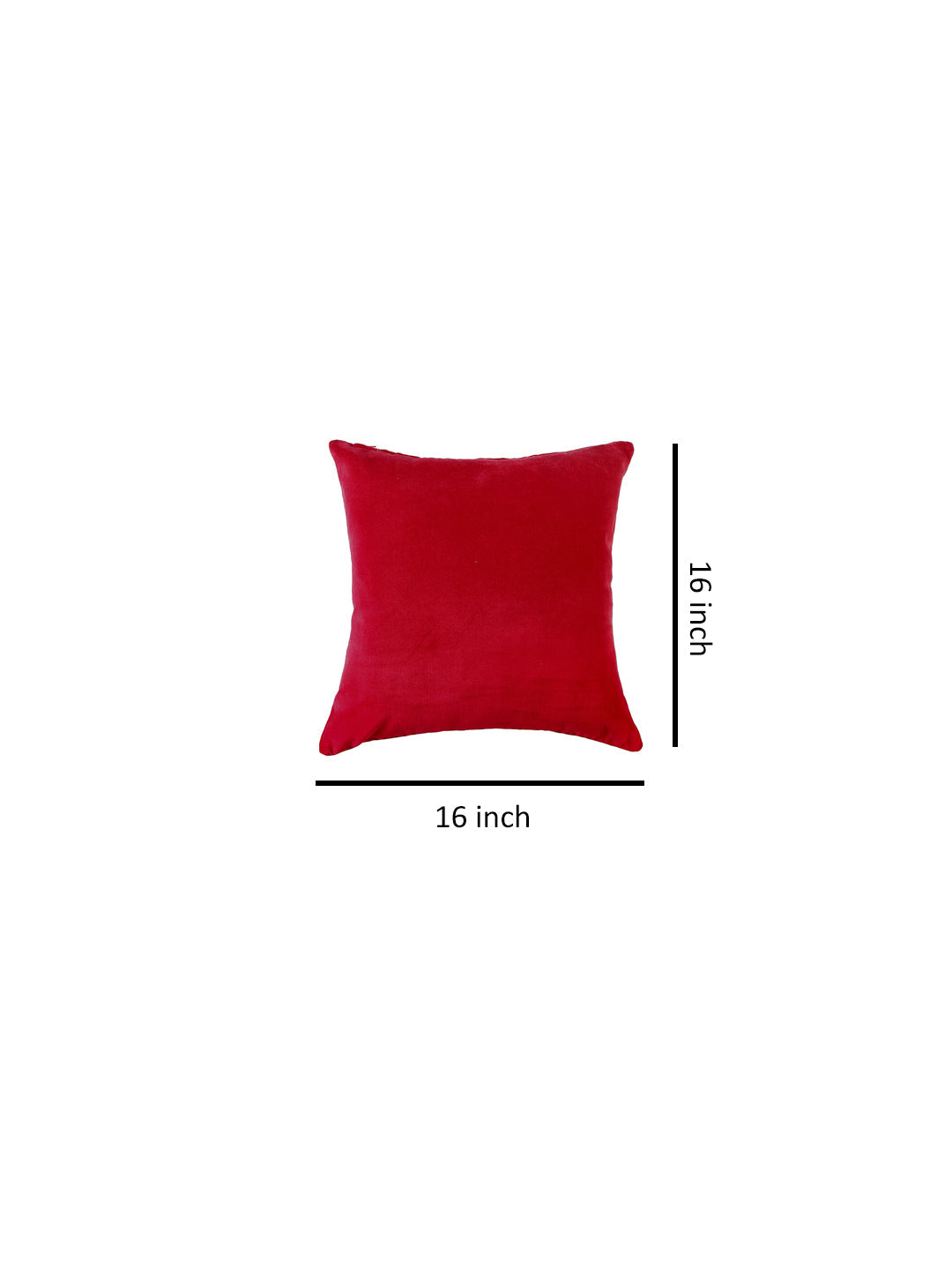 Set of 3 Red Velvet 40x40 CM Cushion Covers