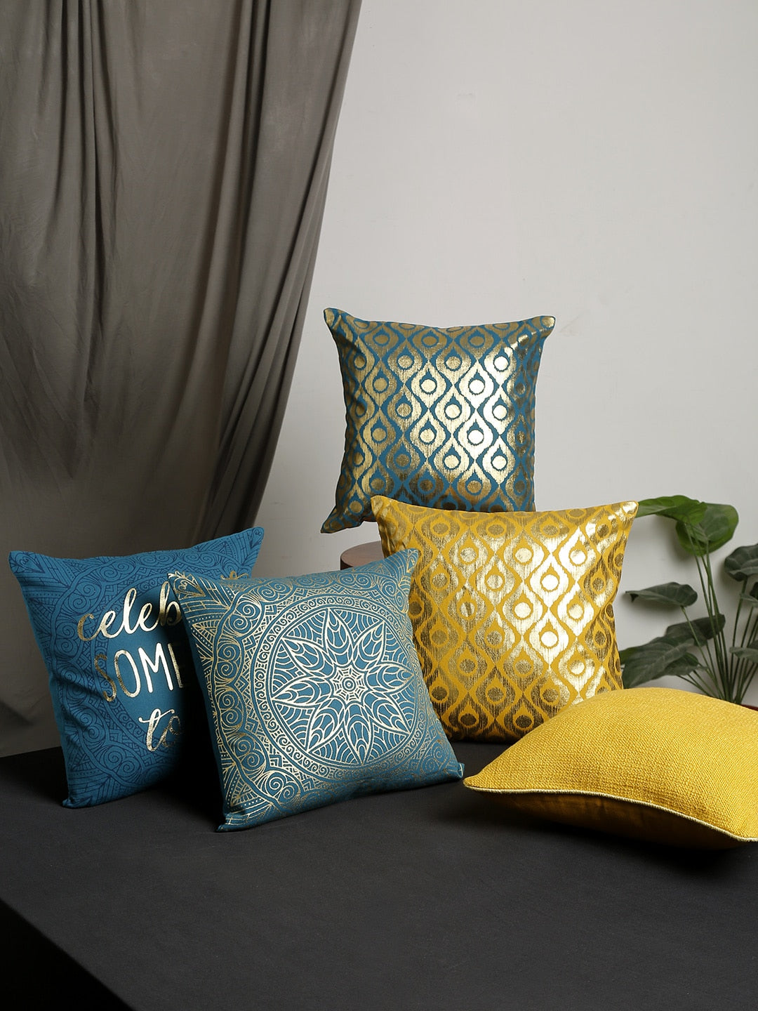 Set of 5 Rajgharana 40x40 CM Cushion Cover