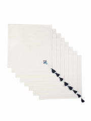 Set of 6 & 8 Blue Lotus Table Napkin