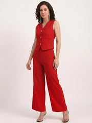 Red Waistcoat With Trouser