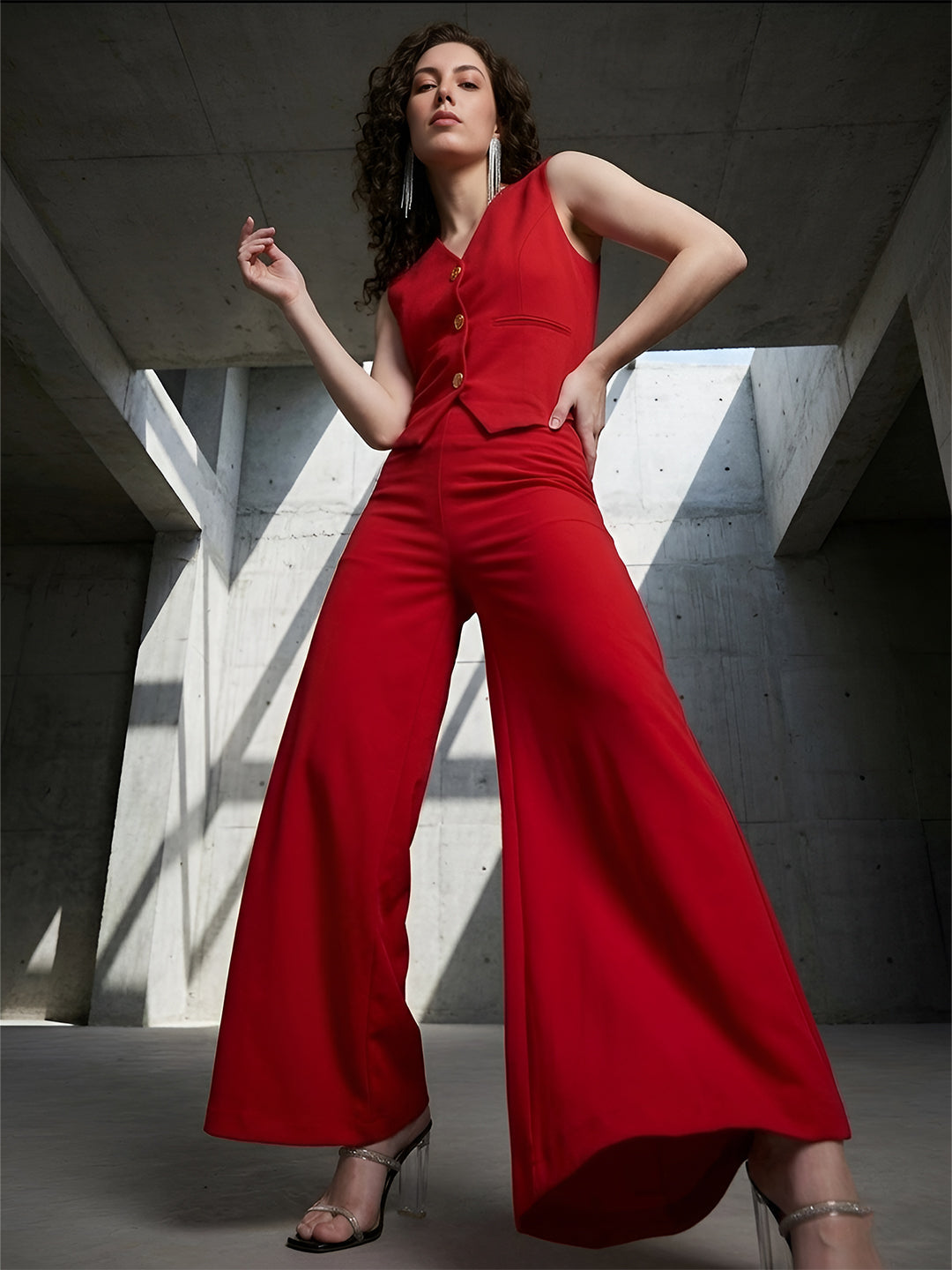 Red Waistcoat With Trouser