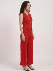 Red Waistcoat With Trouser