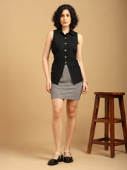 Longline Shirt With Stretchable Skirt