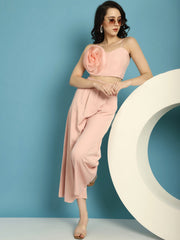 Ruffled Organza Top With Trousers