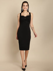 Black Bodycon Cut-Out Dress
