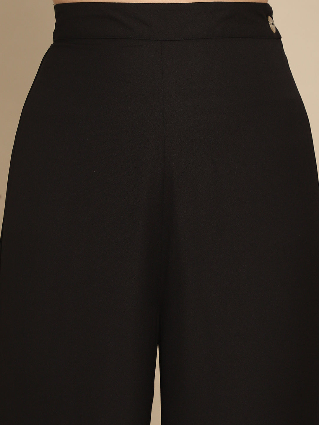 Black Sequins Wrap Top With Trouser