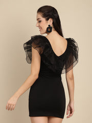 Organza Frill Short Dress
