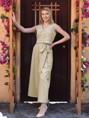 Peter-Pan Collar With Contrast Lace Co-Ord Set