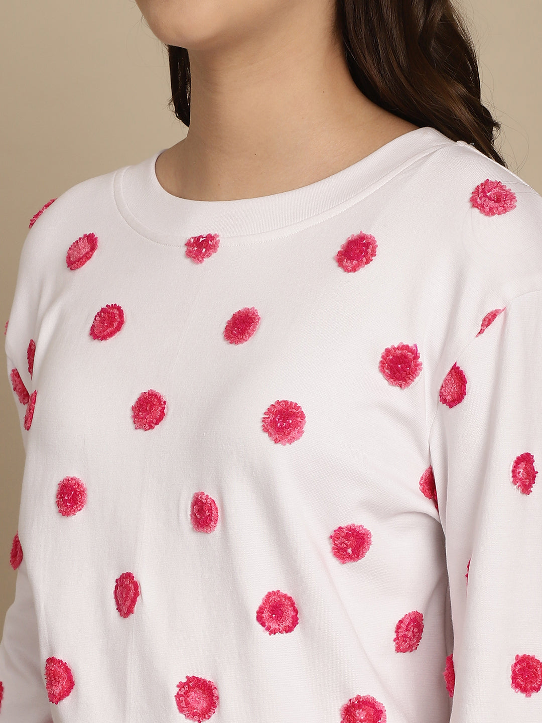 Polka Dots Sweatshirt With Jogger Set