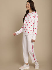 Polka Dots Sweatshirt With Jogger Set