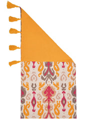 Rangbahar Ikat 100% Cotton Yellow 4/6 Seater Table runner