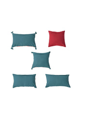 Set of 5 Zumba Square 40X40CM & Rectangle 30X50CM Cotton Cushion Covers