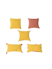 Set of 5 Chicago Square 40X40CM & Rectangle 30X50CM Cotton Cushion Covers
