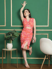 Abstract Multicoloured Printed Dress