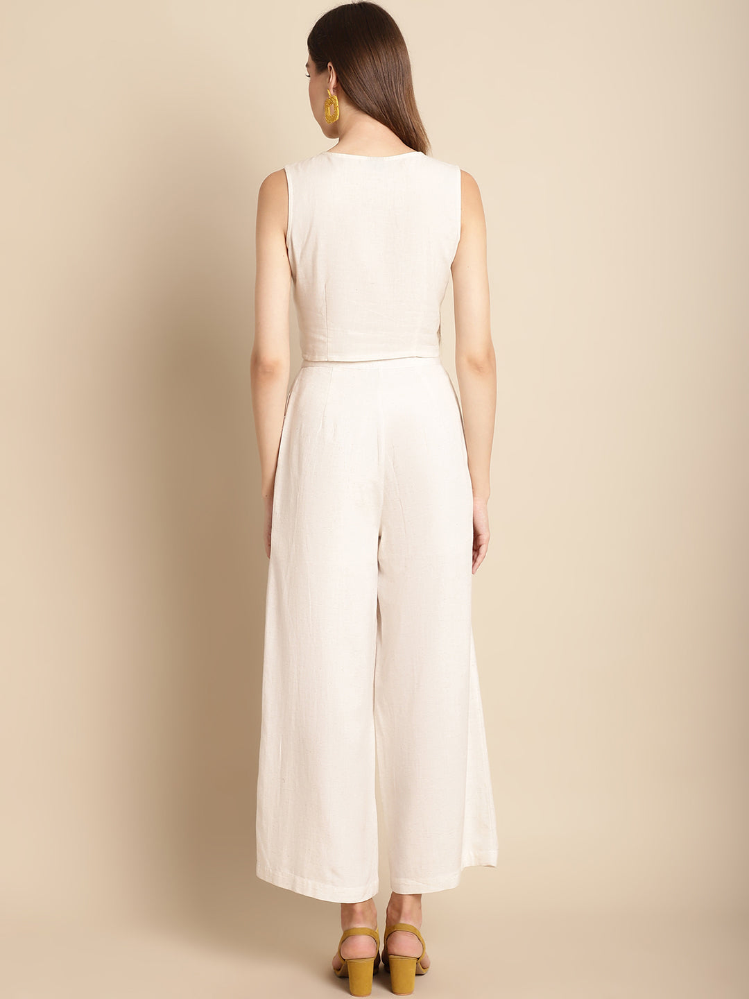 Beige Co-Ord Set With Trousers