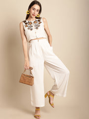 Beige Co-Ord Set With Trousers