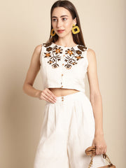 Beige Co-Ord Set With Trousers