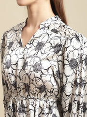 Bell Bottom Trouser With Flower Printed Top Co-Ord Set