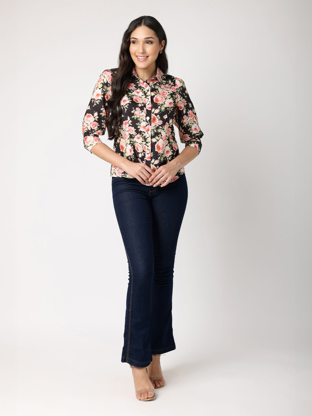 Black Base Rose Shirt