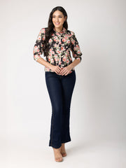 Black Base Rose Shirt