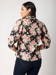 Black Base Rose Shirt