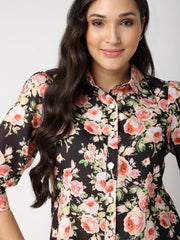 Black Base Rose Shirt