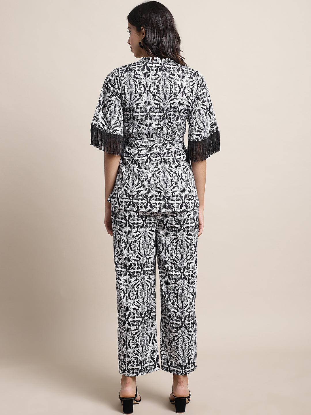 Black Fringed Lace Co-Ord