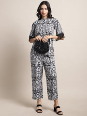 Black Fringed Lace Co-Ord