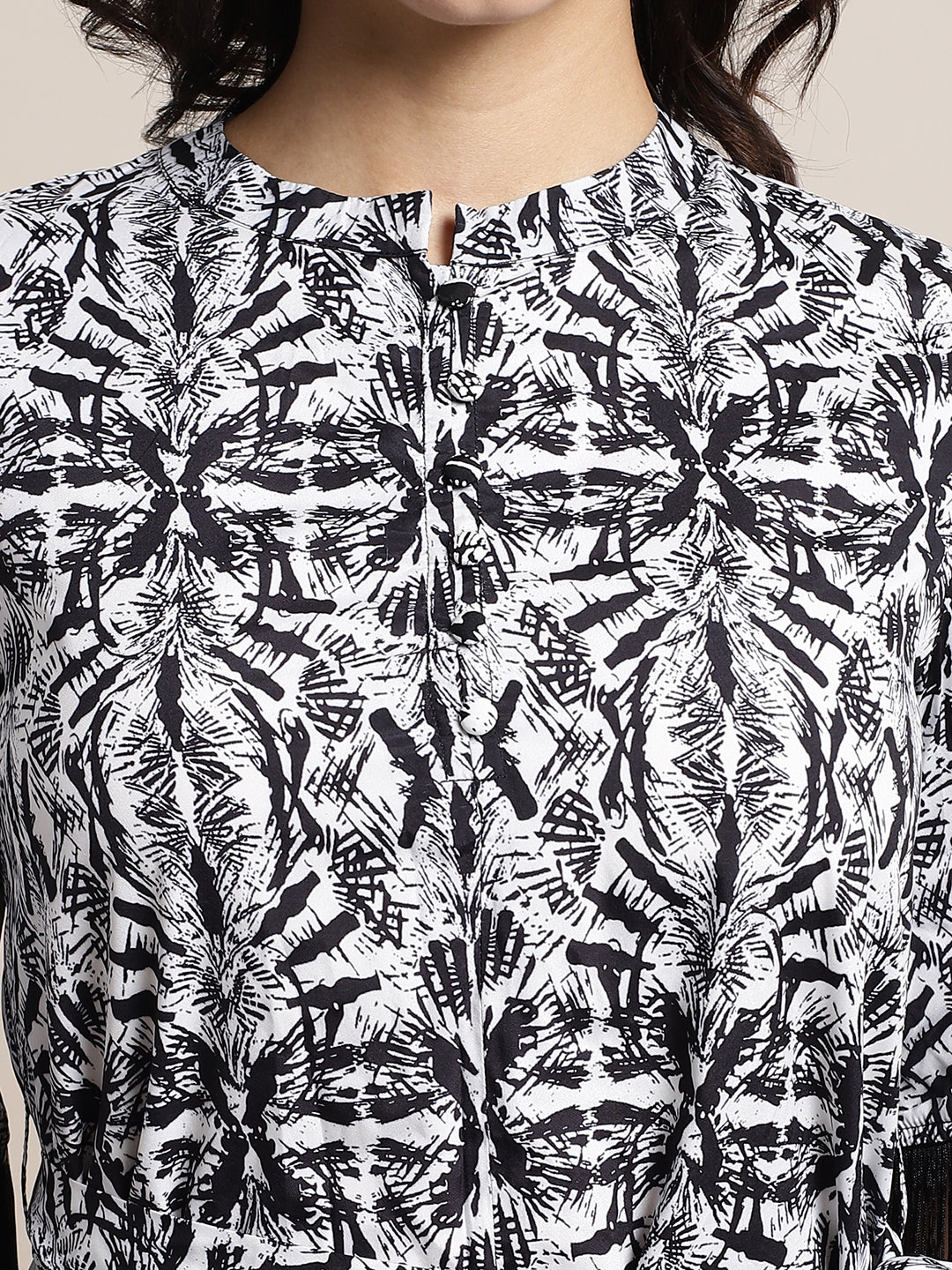 Black Fringed Lace Co-Ord