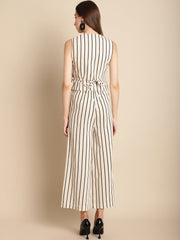 Black Stripe Beige Co-Ord Set