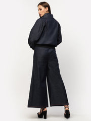 Blue Denim Blouse Sleeve Co-Ord Set