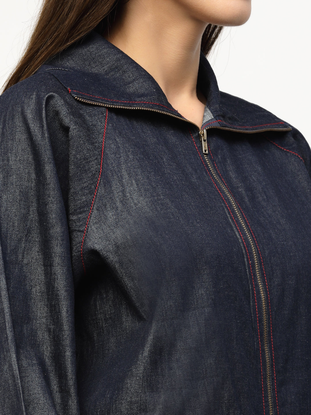 Blue Denim Blouse Sleeve Co-Ord Set