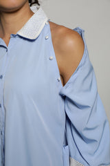 Detachable Sleeves Lace Dress
