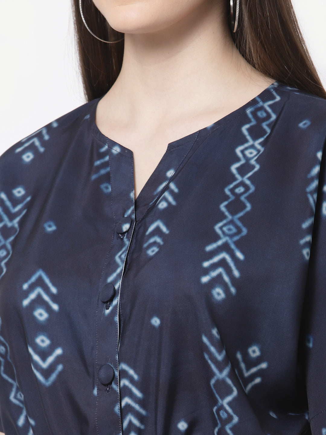 Blue Shibori Print Jumpsuit