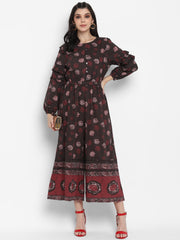 Batik Print Flare Jumpsuit