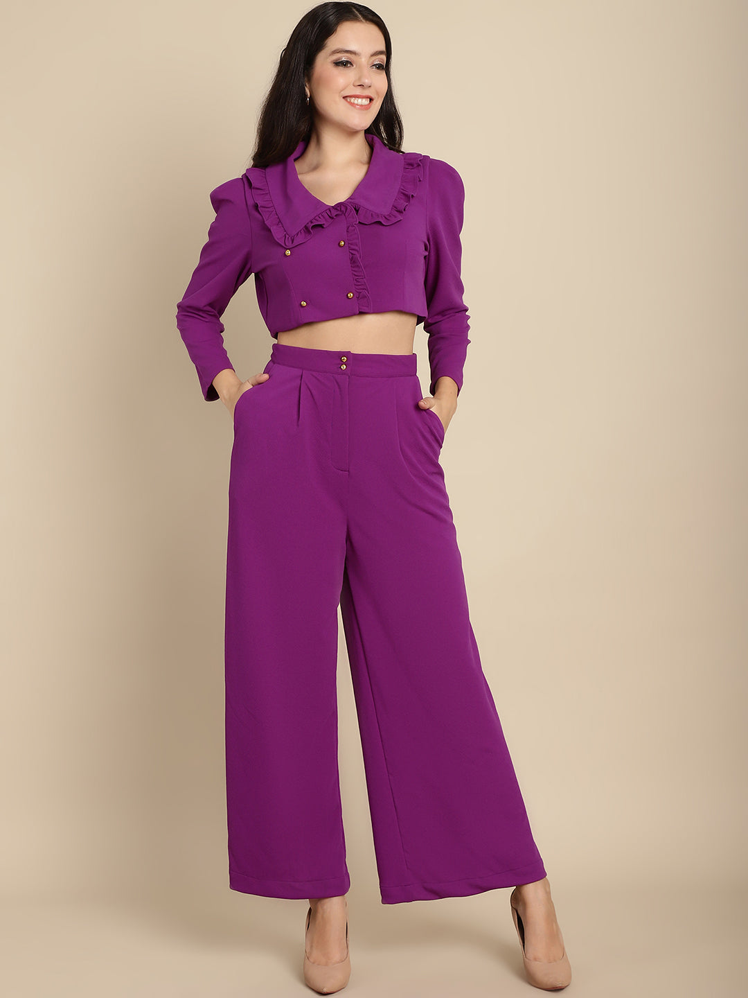 Crinkled Fabric Co-ord Sets