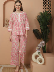 Ditsy Pink Floral Pyjama Set
