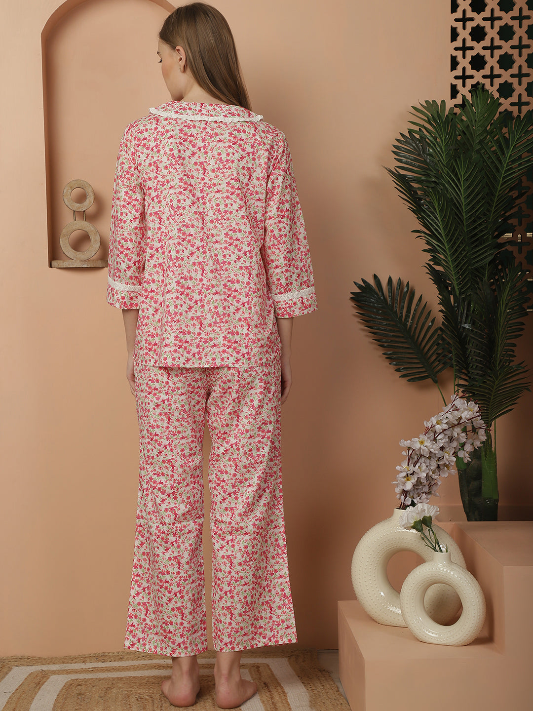 Ditsy Pink Floral Pyjama Set